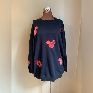 Disney mickey mouse sweatshirt ears hearts size 1x